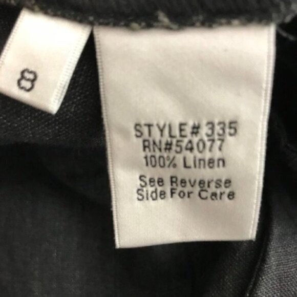 CABI 100% linen wide leg trousers sz 8 style #335 - Picture 6 of 7